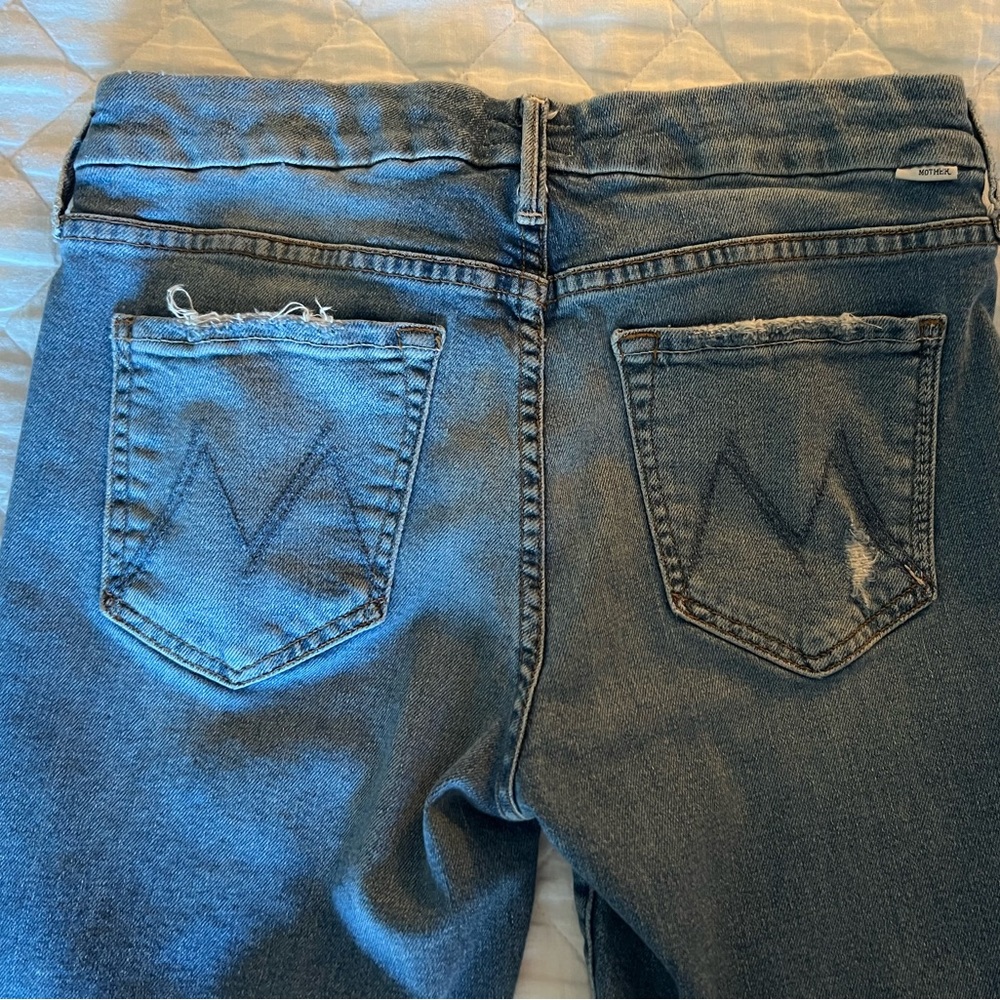 MOTHER Jeans- Size 28- Looker Ankle Fray Love Gun